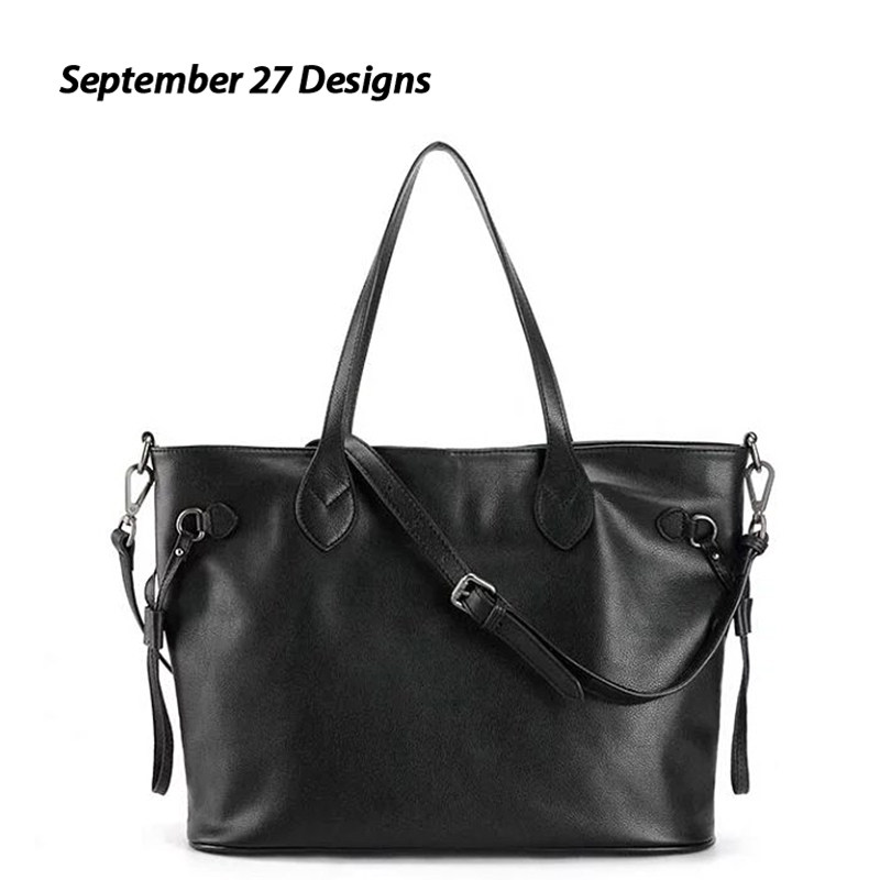 荔枝纹头层牛皮女士复古通勤手提包 september27designs女士包袋