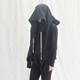 INTO CHIC spring 2020 irregular coat witch sweater women's hooded coat cardigan shawl dark