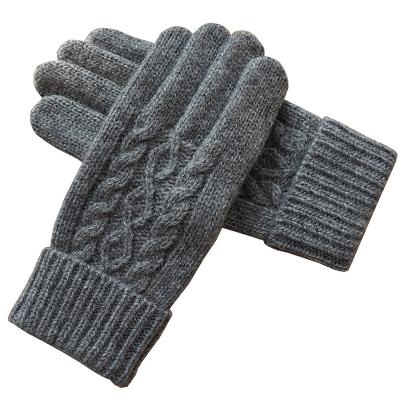 克拉斯卡 秋冬季女士针织毛线保暖手套拧花羊毛触屏全指开车手套,淘宝优惠券,粉丝福利购,淘宝优惠卷