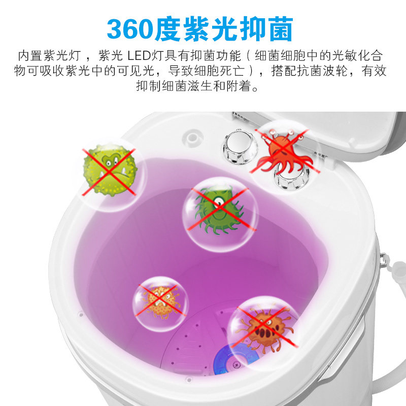 洗脱一体单筒单桶大容量半全自动家用小型迷你洗衣机 志高 Chigo 洗脱一体单筒单桶大容量半全自动家用小型迷你洗衣机 志高 Chigo