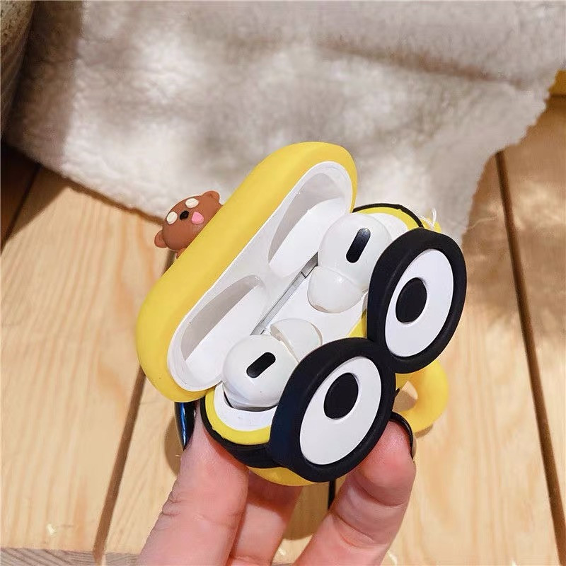 日韩卡通可爱萌大眼睛适用AirPodspro保护套1/2代硅胶软壳公仔苹果3代耳机包airpodspro2无线蓝牙防摔壳5代女,淘宝优惠券,粉丝福利购,淘宝优惠卷