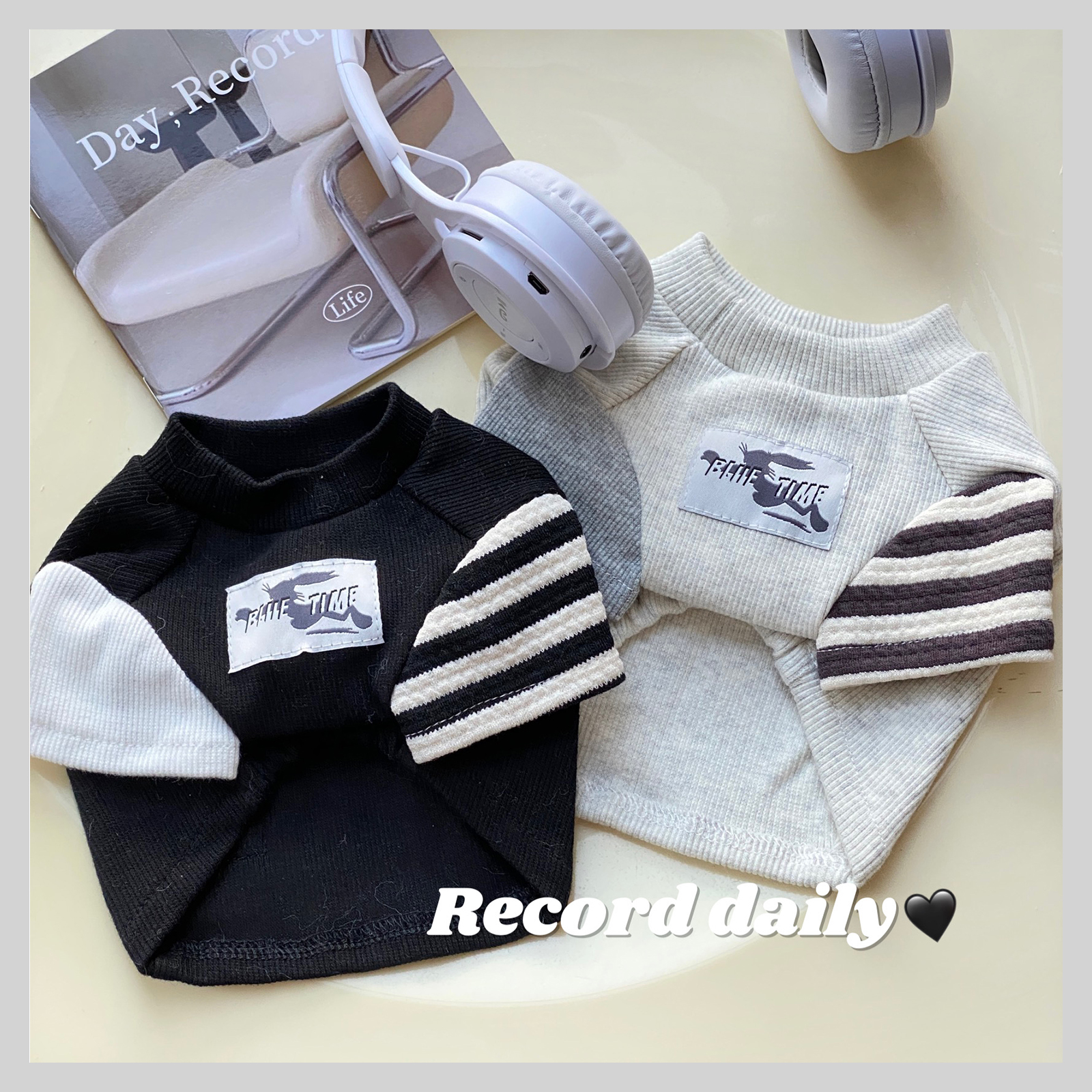 心动男生~宠物衣服秋冬薄款泰迪秋装比熊T恤布偶猫衣服防掉毛纯棉 - 图2