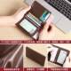 Short integrated anti-demagnetization men's wallet leather texture
