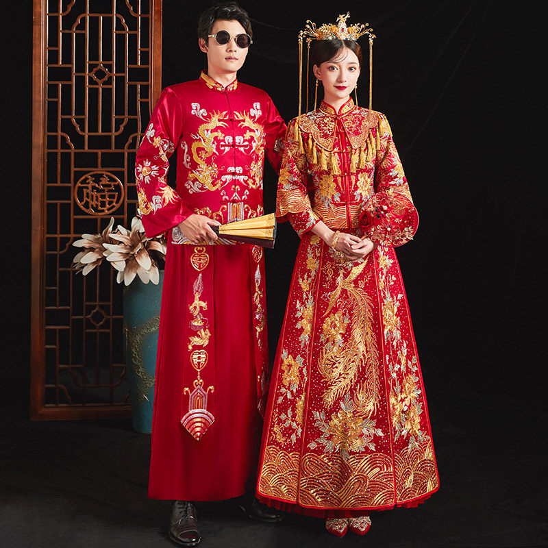 秀禾服2020新款结婚龙凤褂新娘礼服 衣至人归旗袍