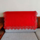 Big red festive sofa towel, backrest towel, armrest towel, European style Chinese wedding lace fabric full back cover