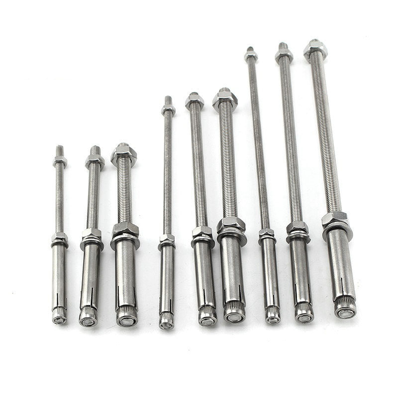 304不锈钢6/8/10/12厘天花吊顶膨胀螺丝拉爆螺栓加长型m6m8m10m12