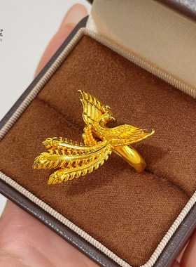 金店同款沙金花丝凤凰于