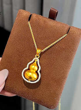 吊坠项链镂空灵动福禄锁骨链