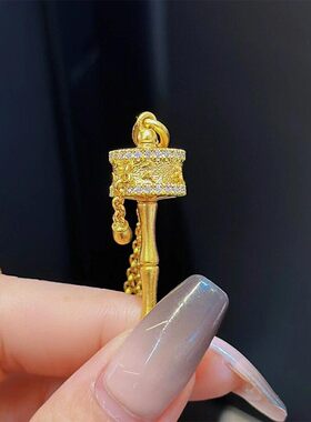 新款藏式可旋转拨浪鼓项炼锁骨炼