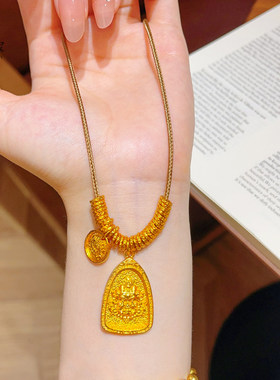 吊坠项炼金刚杵圆牌挂坠送女友