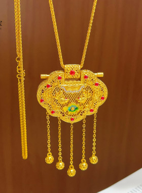 金店同款沙金烧蓝金玉满