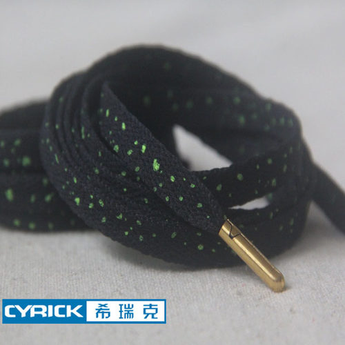 KD13适用金属头荧绿点纹黑色 AJ鞋带男女运动鞋跑步鞋鞋带 - 图2