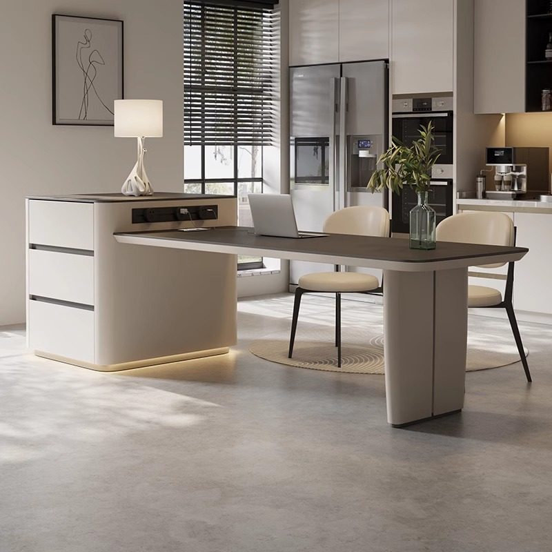 极简岛台餐桌一体家用伸缩高级岩板中岛台厨房简约新款餐岛台餐椅,淘宝优惠券,粉丝福利购,淘宝优惠卷