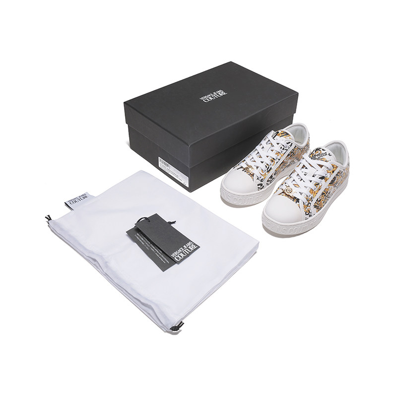 范思哲vjc女士系带休闲板鞋皮革 珍品网时尚休闲鞋