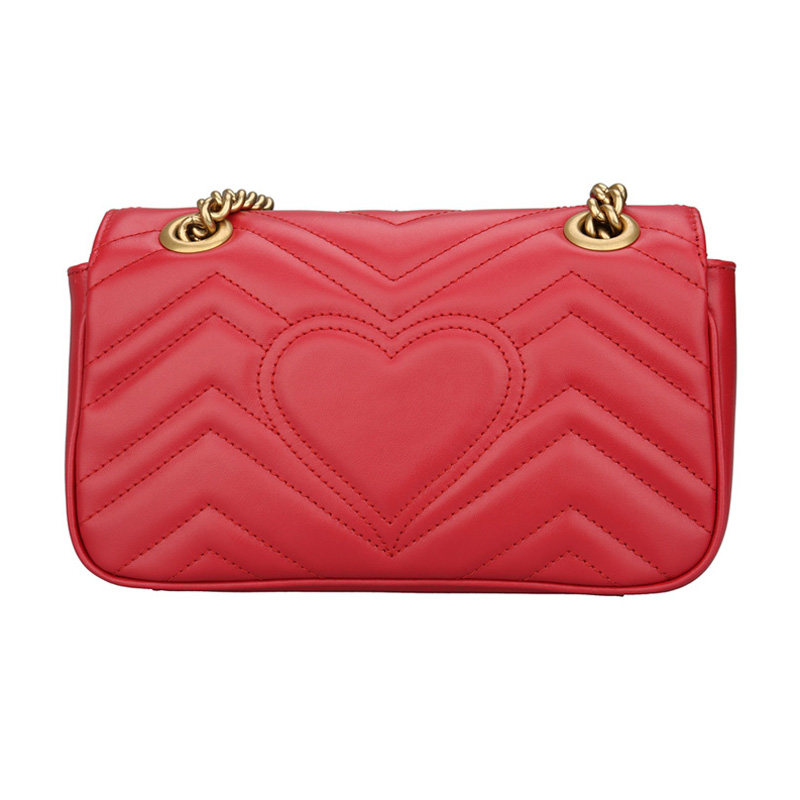 gucci gg marmont女士牛皮单肩包 珍品网女士包袋