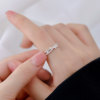 Adjustable index finger ring with bud ring opening