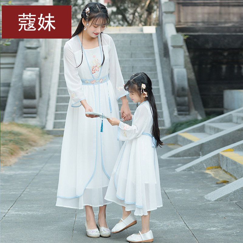 古装日常可穿亲子母女春夏改良汉服 蔻妹民族服装/舞台装