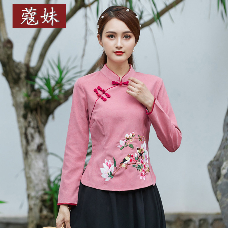 唐装民国风丝绒改良上衣秋冬旗袍 蔻妹上衣
