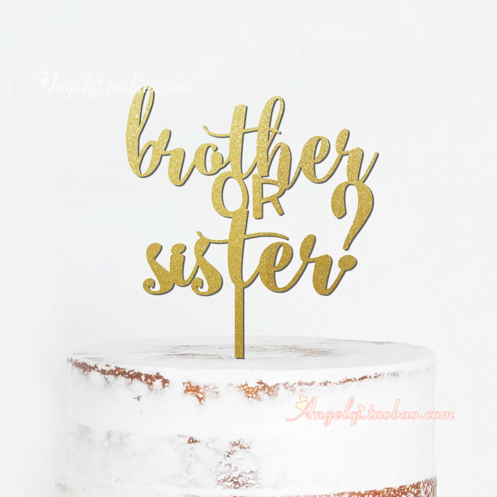 Gender Reveal Cake Topper 宝宝性别揭示蛋糕插牌 Baby Shower - 图2