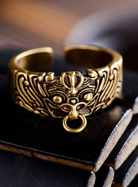 饕餮戒指兽面男女时尚复古指环