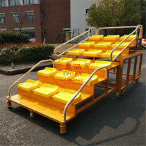 Promotion 18 seat end Referee Bench stands for bench Referee End Stage Telescopic Mobile End Chronograph color Dingding