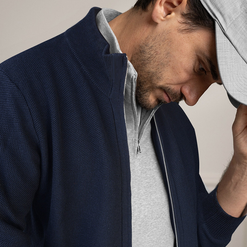 【意式轻奢-对标7K+菠萝针织工艺】秋冬季男士针织开衫毛衣外套潮,淘宝优惠券,粉丝福利购,淘宝优惠卷