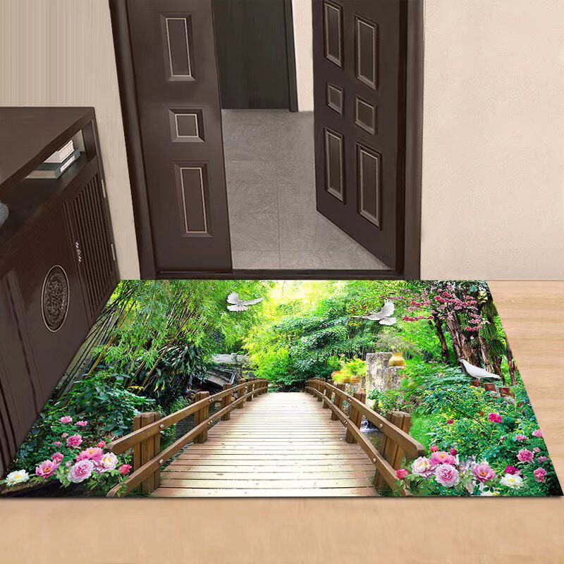 Soft diatom mud absorbent non-slip bathroom floor mat