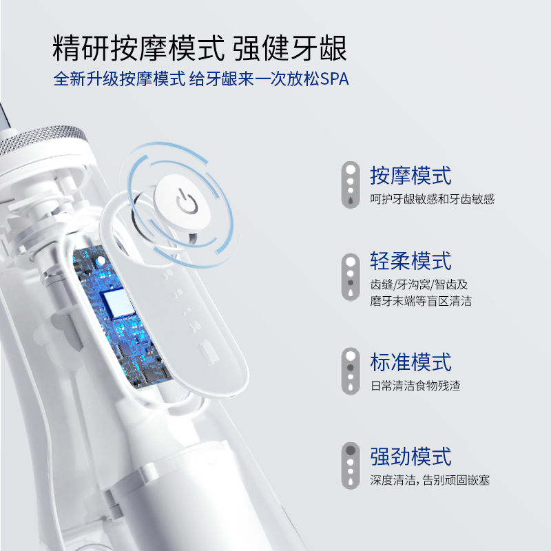 Waterpik洁碧冲牙器家用洗牙器便携式水牙线洁牙器小火箭GS10Pro