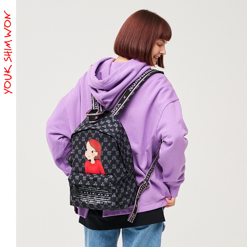 陆心媛女2021新款休闲户外双肩包 youkshimwon陆心媛双肩背包