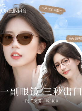 自动感光变色近视猫眼可配度数