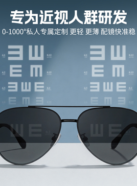 墨镜男开车专用近视带度数偏光镜