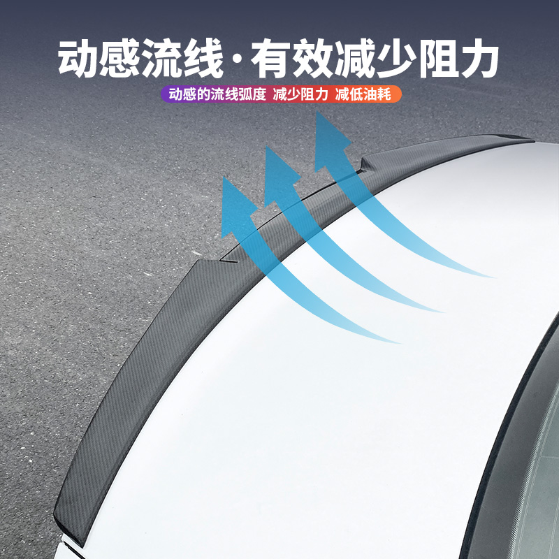 适用于17-2024款奥迪A4L小尾翼改装外观碳纤维升级原厂款配件套件 - 图1