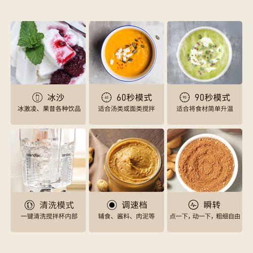 美国柏兰德/Blendtec多功能大功率家用自清洗豆浆机果蔬破壁机575 - 图2