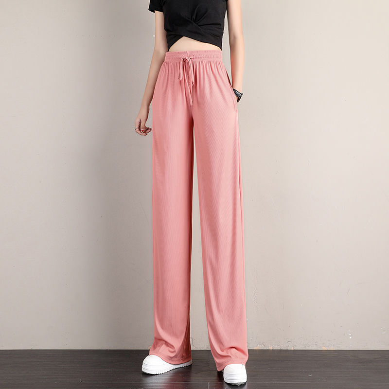 铜氨丝阔腿裤夏季垂感宽松休闲裤 另尚休闲裤