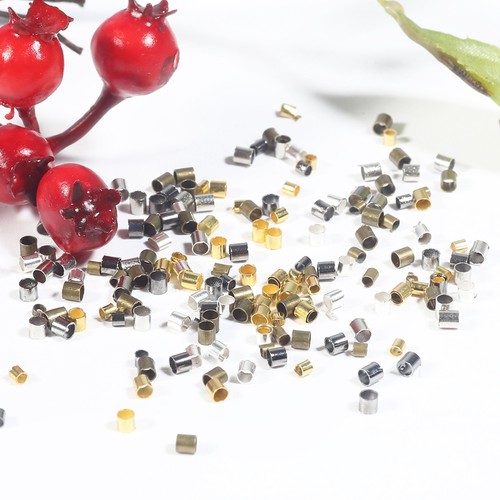 DIY手工制作手链项链串珠铜制配件 定位珠定位管隔珠收尾直管圆管 - 图2