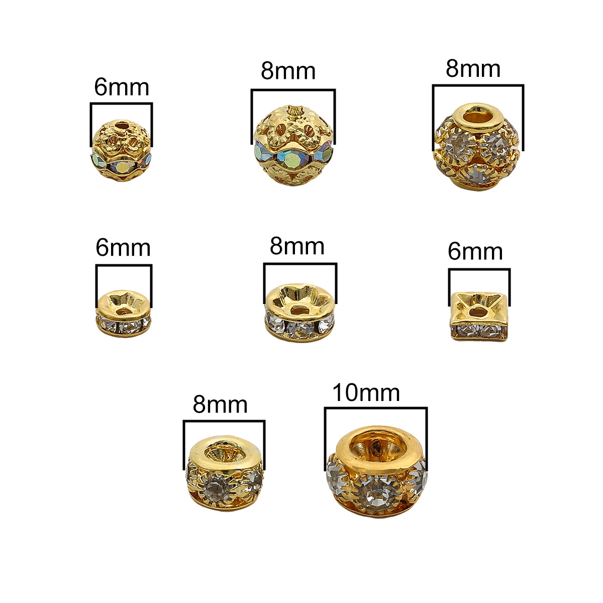 钻圈花球手链隔片隔珠吊坠饰品装饰 DIY手工串珠配件手链项链材料,淘宝优惠券,粉丝福利购,淘宝优惠卷