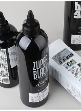 Intenze银单丝黑色23号银单丝黑加黑黑色幽灵黑色纹身色料正品