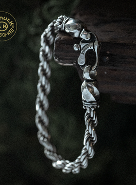 ArthurK925银小丑绞花手链