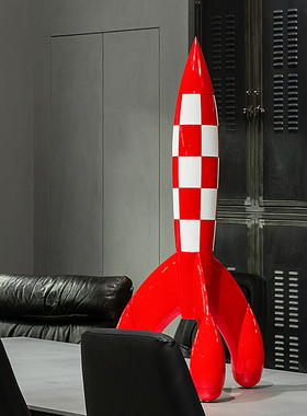 丁丁历险记火箭摆件装饰品