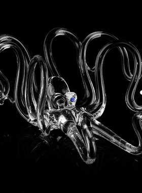 水晶北欧风家居软装饰品章鱼雕塑