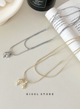 KISOL冷淡风日常百搭铜钱颈链潮~