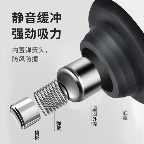 门吸免打孔新款防撞硅胶门挡门阻器强磁静音卫生间门后吸门碰固定 - 图0
