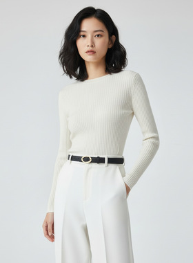 黑色经典小众设计真皮女士合金腰