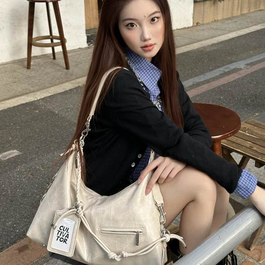 Cultivator original niche retro casual versatile single shoulder cross-body commuter bag tote bag 2025 spring and summer new
