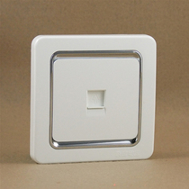 Lifeng Electric Appliance Affiliate 86 One Phone One two-core Phone socket 86 Phone Panel TEL Silver Edge