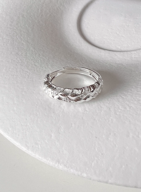 编织钻戒子日韩小众设计饰品时尚