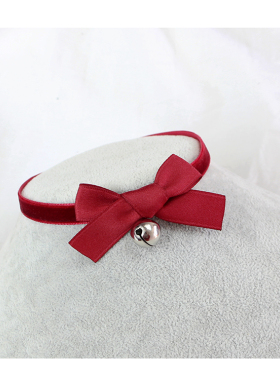 圣诞节铃铛锁骨链蝴蝶结丝绒可爱