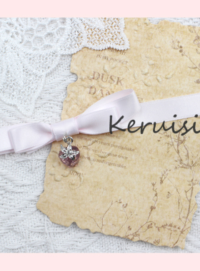 浪漫淡粉色草莓锁骨链项链蝴蝶结chocker浅少女可爱日系Lolita甜