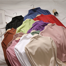 半高领打底衫女长袖春秋季百搭修身