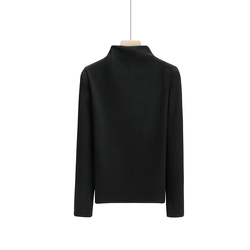 半高领秋冬洋气学生修身黑色打底衫 玖莉琦T恤